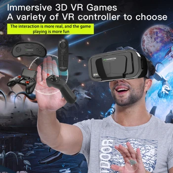 Smart VR, las Gafas de Realidad Virtual 3D Gafas Casco de Películas y juegos de VR Auriculares con Control Remoto para de 4.7 7.2' Smartphone
