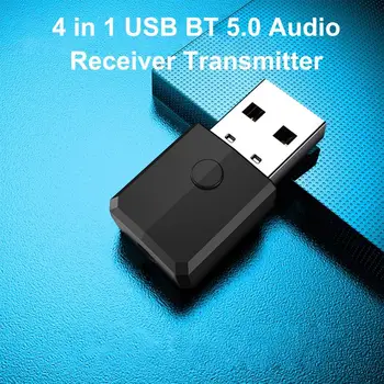Transmisor inalámbrico Multifuncional USB Dongle Transmisor Plug Play Mini Bluetooth compatible con 5.0 Barrera de Audio libre de Emisor