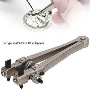V‑Tipo Reloj de nuevo Caso Abridor de Remover la Cubierta de la Batería Removedor de Cambiar de Reparación de relojes de herramientas para Relojeros