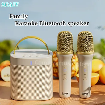 SOAIY SK8 de la Familia Mini Karaoke Bluetooth Altavoz Estéreo Portátil de KTV Sonido del Paquete al aire libre Subwoofer para Niños Regalo de Altavoz