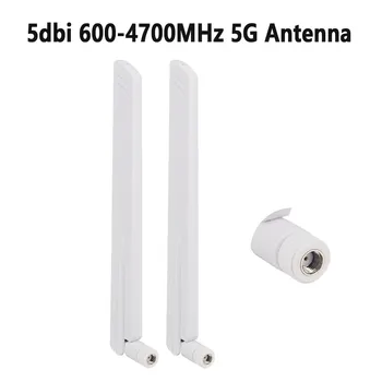 2PCS de 5dbi 600-4900MHz 5G de Antena RP-SMA conector Macho 3G 4G 5G LTE GSM Omni Direccional WiFi Antenne
