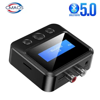Bluetooth 5.0 de Audio del Transmisor Receptor de la Pantalla LCD RCA de 3,5 mm AUX USB Dongle Estéreo Adaptador Inalámbrico Para Coche de PC TV Auriculares