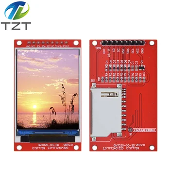 2.0 pulgadas TFT Pantalla de la Unidad de IC ST7789V 240x320 de Matriz de puntos Interfaz SPI para Arduio a todo Color de la Pantalla LCD del Módulo Con la Tarjeta del SD