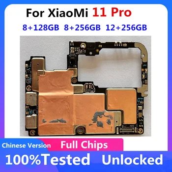 Desbloqueado de la Placa base Para XiaoMi 11 Pro Original de la Placa Lógica Completa de Fichas Chino de la Versión de 8 gb 12 gb de RAM, 128gb 256gb ROM de Android OS