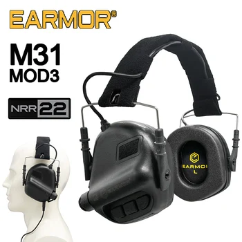 OPSMEN de Airsoft Earmor M31 MOD3 Auricular Táctico de Disparos de la Aviación Protección para el Oído de los Auriculares Contra el ruido de los Auriculares Militar Softair