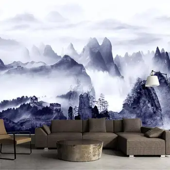 beibehang un fondo de pantalla Personalizado en 3D mural alpino nubes Wanli Gran Muralla continua de los picos de la montaña artística de tinta paisaje 3d fondo de pantalla