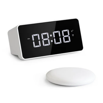 La vibración del Altavoz de Mesa Reloj despertador Cama Coctelera Sordos Cargador USB Grande de Dimmable LED de la Pantalla de Nuevo