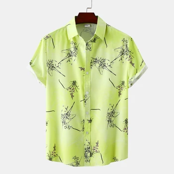 La Moda Para Hombre Camisa Hawaiana De Manga Corta Casual Botón Floral Impreso De La Playa De La Camisa De Los Hombres Tropical De Hawaii Fiesta De Verano De La Ropa
