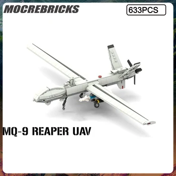 La Serie militar Cielo Scout MQ-9 Reaper UAV MOC Montaje de Bloque de Construcción del Modelo de Espacio de la Academia de las Aeronaves de los Niños Juguetes de Navidad Regalos