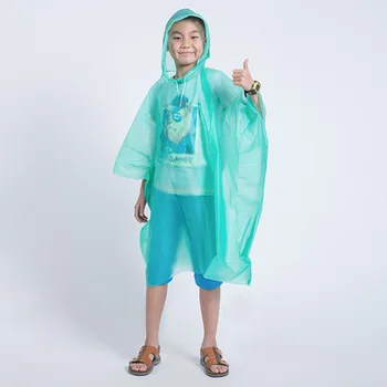 Desechables de Niños Poncho Impermeable Impermeable Transparente Niños capa de chuva infantil menino Impermeable Camping Pluie Capa de Lluvia