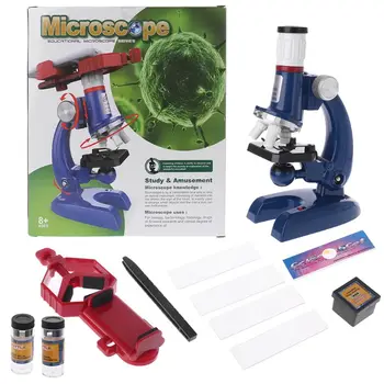 Actualizado Microscopio para Niños Estudiantes Adultos Principiantes Adaptador de Teléfono de la Ciencia Kit