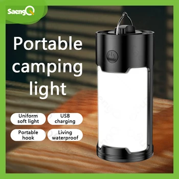 SaengQ LED Carpa Luz Recargable de la Linterna de Emergencia Portátil del Mercado Nocturno de Luz para Acampar al aire libre de la Lámpara del Bulbo de la Linterna Casa