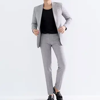 Chaqueta + Pantalones de 2 Piezas Set / 2023 de la Moda Nueva de los Hombres Casual Boutique de Negocios Vestido de la Boda el Novio saco Blazers, Pantalones
