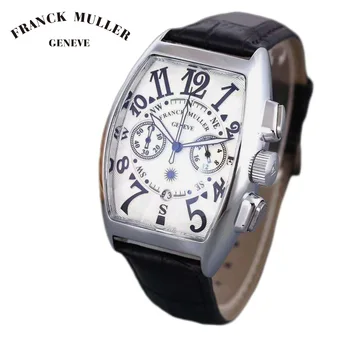 FRANCK MULLER Reloj para los Hombres de la Moda de Cuarzo relojes de Pulsera Tonel Hombre Relojes de los Deportes de la prenda Impermeable de Lujo del Envío Gratis de Artículos para Hombres