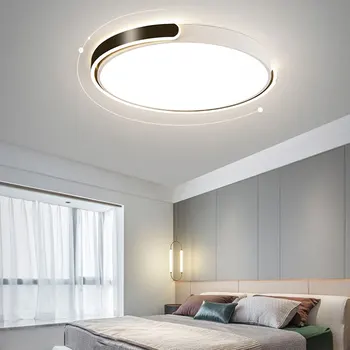 Moderno Diseño Nórdico LED lámpara de Araña Para la Sala de estar Dormitorio Cocina Comedor Lámpara de Techo Blanco Redondo Anillo de Luz Control Remoto