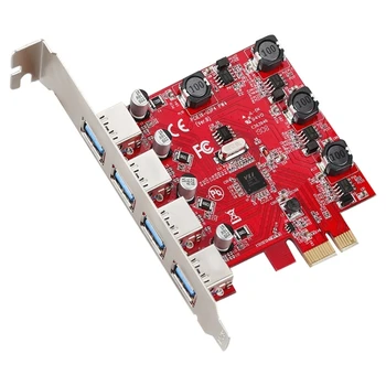 PCIe para USB3.0 de la Tarjeta de Expansión De 4 Puertos Principales de Alto Rendimiento Chip VL805-P6