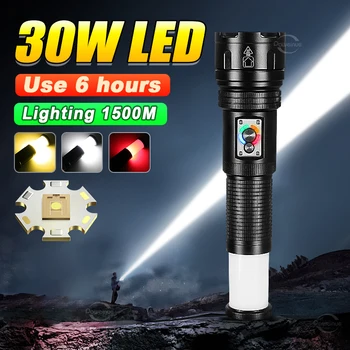 Super Potente Linterna de Led Recargable USB de Alta Potencia de Luz de la linterna Linterna Táctica con Zoom Portátil al aire libre de la Linterna