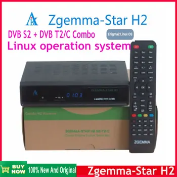 Zgemma estrella H2 Full HD 1080p del Receptor de Satélite con DVB-S2X + DVB-T2/C Sintonizador Combinado - Enigma2 Linux OS Decodificador Digital del Receptor