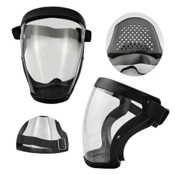Transparente Lleno de Visera Reutilizables a prueba de Polvo, Anti-niebla Máscara HD Gafas de Seguridad Cocina Protección Anti-salpicaduras Máscara Con Filtros