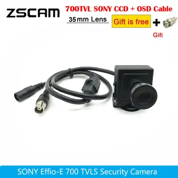 Mini Adelantamiento de la Cámara del Coche de Alta Resolución del CCTV Sonyy CCD de Effio-E 700TVL 25 mm/35 mm de Longitud Focal de la Lente Caja de Seguridad OSD Cam