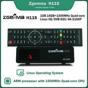 Nuevo 4K UHD ZGEMMA H11S 2160P Satélite Receptor DVB-S2X Linux Cuadro de IPTV HDMI 2.0 USB2.0 Satélite Digital Smart TV Box