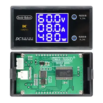 Monitor de Probadores DC 0-100V 5A 10A 250W Lcd Digital Voltímetro Amperímetro Voltios Detector Tester de Voltaje de Corriente Medidor de Potencia