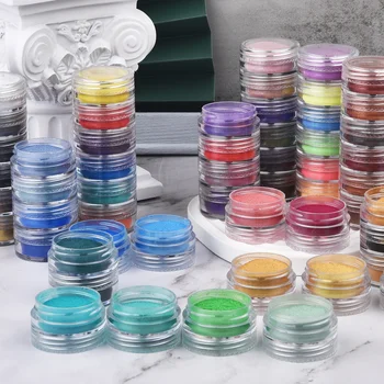 6Colors/Conjunto de la Perla Del Pigmentos Nacarados de Resina Epoxi Pigmentos de BRICOLAJE de la Resina de Epoxy de la Vela del Molde de Jabón Colorante Colorante Hacer Manualidades