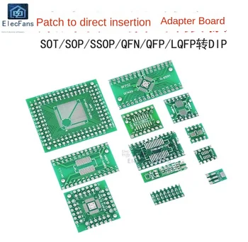 (2-10PCS)SMD para la inserción directa de PCB SOP8/14/16/20/24/SOT23/QFN/QFP a DIP adaptador universal de la junta de