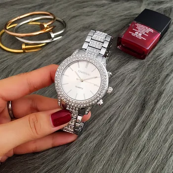 Nuevo Estilo De Reloj De Mujer De 2023 Diamantes Creativo De Cuarzo Reloj De Pulsera De La Hebra De Oro De Las Señoras Relojes De Mujer Caliente De Regalo Reloj Mujer Elegante