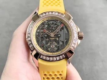 Flete Gratis Reloj Mecánico de Lujo del Diamante Real Volante de los Hombres y de las Mujeres de los Deportes Impermeable Reloj Jacob
