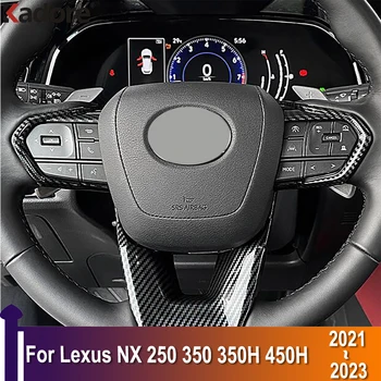 Para Lexus NX 250 350 350H 450H 2021-2023 Guarnecido Interior del Coche Volante Panel Marco de la Tapa Cubre la etiqueta Engomada de Accesorios 3PCS