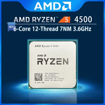 Nueva AMD Ryzen 5 4500 R5 4500 6-Core 12-Hilo de 7NM 65W cpu gamer Procesador de la CPU Socket AM4 Sin Ventilador