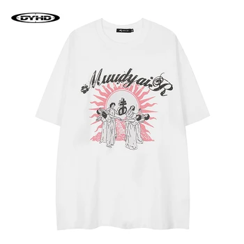 Hip Hop Sol Letra De Impresión Gótica Camisetas Harajuku Casual De Algodón De Manga Corta Tops De Verano Punk Camisetas Ropa De Los Hombres