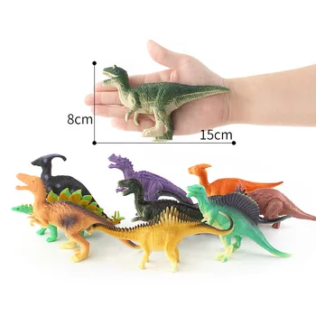 12pcs dinosaurio de juguete sólido modelo animal establecer un niño de simulación estática de dinosaurios