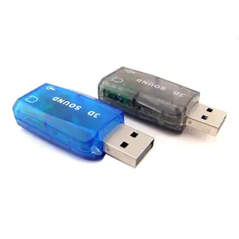 Portátil Externo USB2.0 a 3,5 mm de Micrófono Headphone7.1 canal 3D estéreo de sonido envolvente de audio adaptador de luz LED de la pantalla para el ordenador portátil