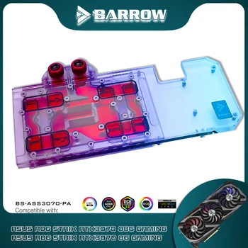 Barrow GPU Bloque de Agua Para ASUS ROG STRIX 3070 8G de Juego de la Tarjeta de Vídeo Refrigerador, Cubierta Completa 5V ARGB GPU Enfriador BS-ASS3070-PA
