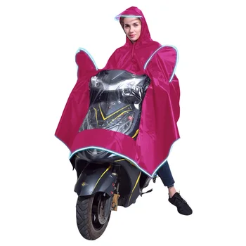 Poncho capa de Lluvia de PVC Universal Waterpoof Con Franja Reflectante de conducción Segura de Motocicletas Accesorios de Ancha Ala del Sombrero