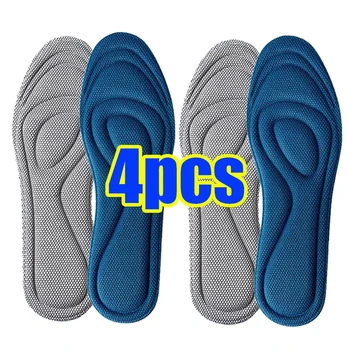 4Pcs de Espuma de Memoria Plantillas para Zapatos Antibacteriana de Desodorización de Absorción de Sudor Insertar Zapatillas de Deporte en Ejecución Zapata