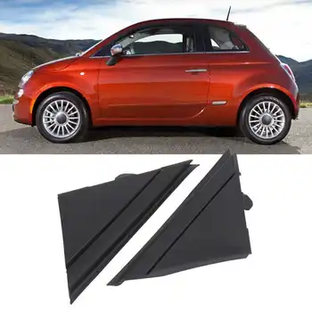 Par de Espejo de la Puerta de la Bandera de la Cubierta 1SH17KX7AA Izquierda Derecha Decoración Negro de Repuesto para FIAT 500 2012-2017 Nuevo