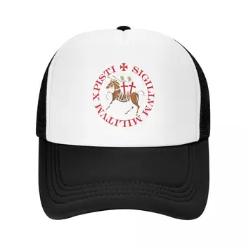 La moda de Caballero Templario Gorra de Béisbol para Hombres, Mujeres Ajustable Cristiana Cruzado de la Cruz Trucker Hat Rendimiento