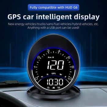 G6 Head Up Display GPS Para Todos los Coches Inteligentes Velocímetro Digital Auto Accesorios Electrónicos Con Brújula Reloj de Distancia en coche