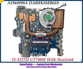 StoneTaskin A1944998A Para Sony SVF142 HK8 de la placa base del ordenador Portátil DA0HK8MB6E0 SR0XF I3-3227U DDR3 GT740M Con Heatisink fanTestesd