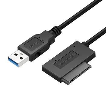USB 2.0 Mini Sata II 7+6 13Pin Adaptador Convertidor de Cable constante de estilo para el ordenador Portátil de CD/DVD ROM Slimline de la Unidad de HDD CADDY