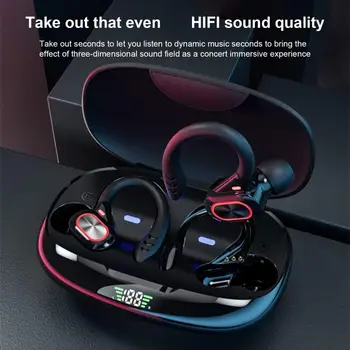 Manos libres Inalámbrico de Auriculares de Diseño Ergonómico del Sobre-Oído las Yemas con el estuche de Carga del Reproductor de Música