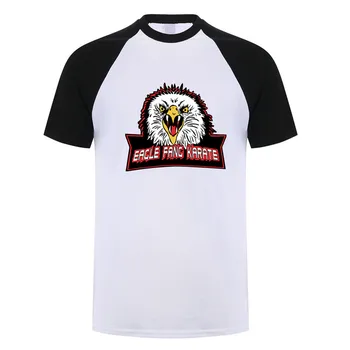 Águila Fang Karate Camiseta de los Hombres Casual T-shirt de Manga Corta de Hombre Fresco Tops de Cobra Kai Camiseta