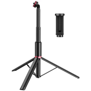 Ulanzi MT-54 Portátil 155cm Selfie Stick Trípode Soporte de Luz de 1,5 kg de Carga útil Titular del Teléfono para el Vlog de Streaming en Vivo, Grabación de Vídeo