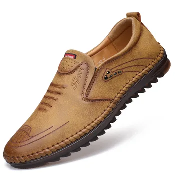 TaoBo 2023 Cuero de la PU de los Hombres de Negocios Zapatos de Verano Transpirable Casual Botas No Encajes Adulto Mocasines Mocasines Zapatos de Conducción