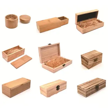 Variedad de Estilos Naturales Cajas de Madera Con Tapa de la Caja de Almacenamiento de Oro de Bloqueo de Cajas para Regalos caja de madera cajas de Madera Caja de Regalo