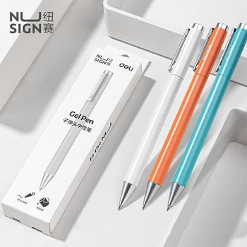 Deli Nusign Metal Bolígrafo de Gel y repuestos para Xiaomi Signo Plumas de 0,5 MM Color de la Escuela de Negocios de artículos de Oficina Suministros de Kанцелярия