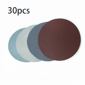 30PCS 50mm 2Inch 1000-7000Grit los Discos de Lijado de Gancho Y Bucle alrededor de Disco de papel de Lija Impermeable Lijadora de Alta Calidad